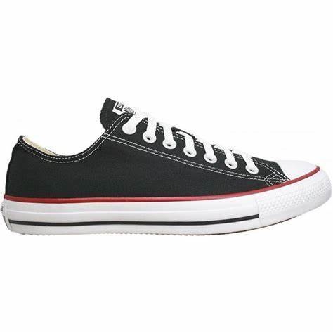 Tênis Converse All Star Core OX Preto Baixo Vermelho