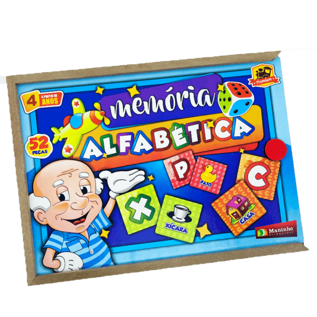 Jogo Educativo Memória Alfabética Premium 4 anos