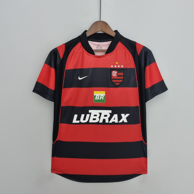 CAMISA RETRÔ FLAMENGO 03/04 NIKE MASCULINA - VERMELHO E PRETO