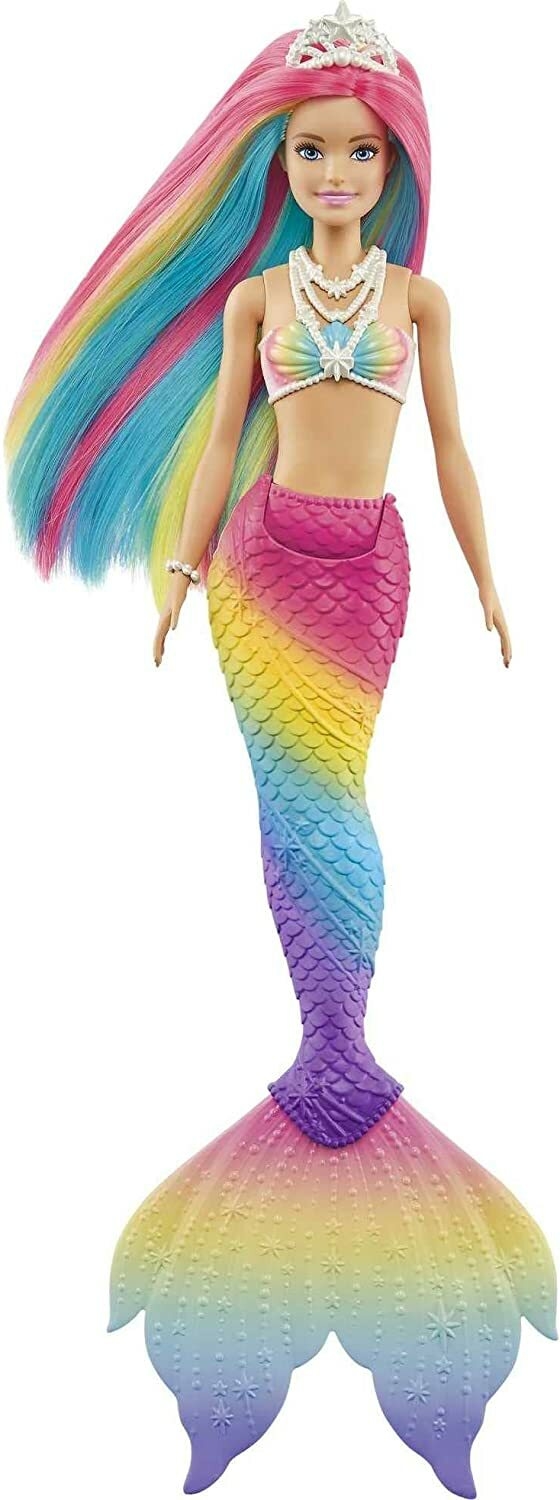 Barbie Sereia Loira com Cauda Rosa - Mattel 