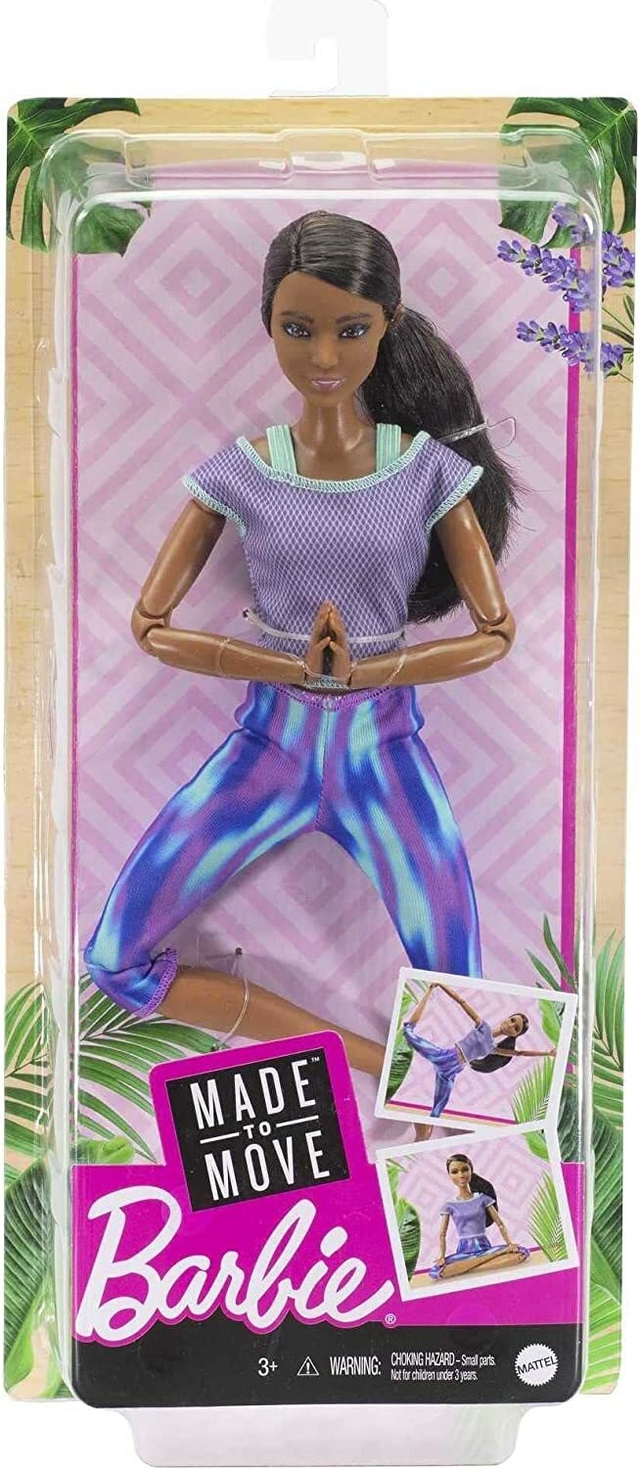 Barbie Boneca Feita Para Mexer Made To Move Negra - Mattel