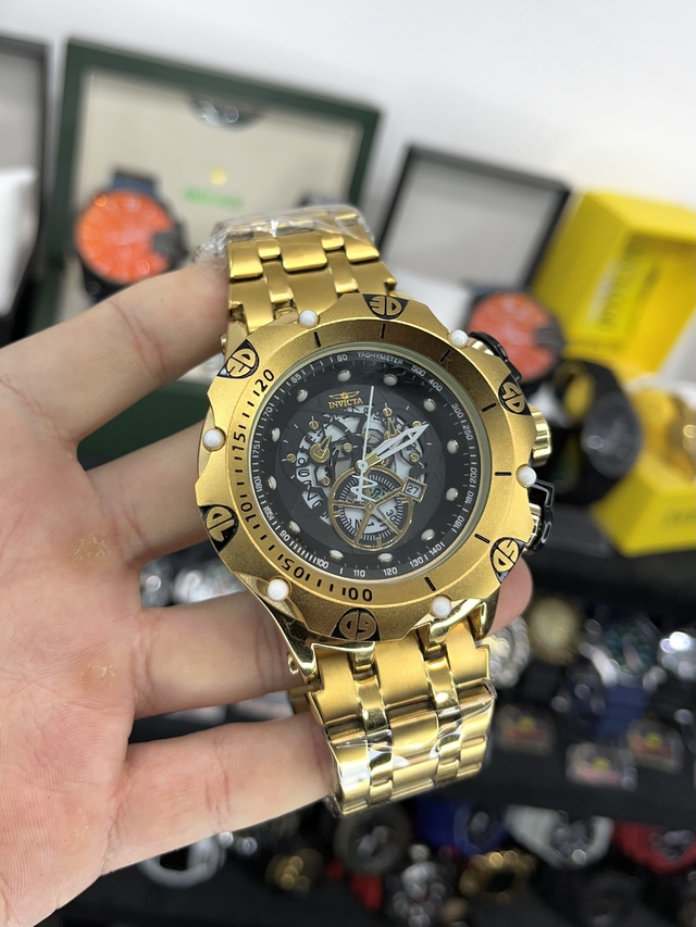 INVICTA VENOM HYBRID PRETO 55MM A PROVA DAGUA 10ATM
