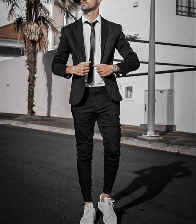 Trajes con saco negro new arrivals