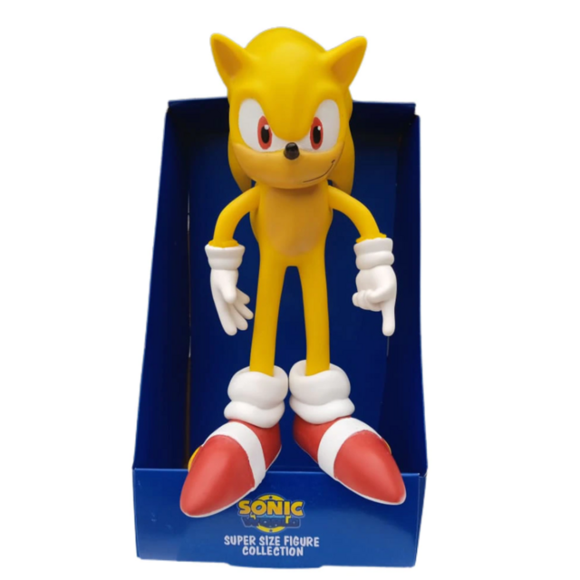 Boneco Super Sonic Amarelo Personagem Action Figure Articulado