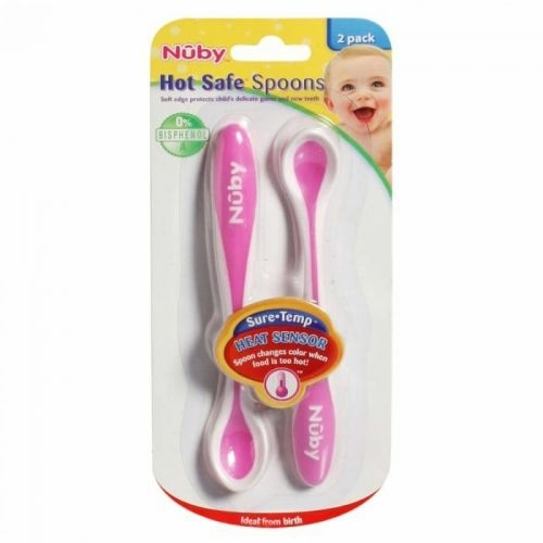 Cuchara con sensor de temperatura para niños y niñas, cuchara de silicona,  tenedor, cucharas de alimentación