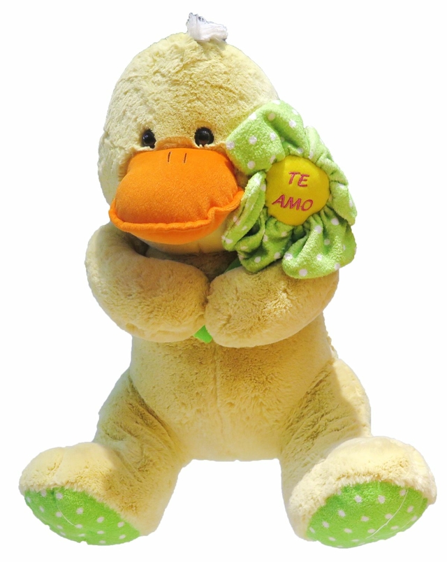 Peluche Pato con Flor Te Amo - 65 cm