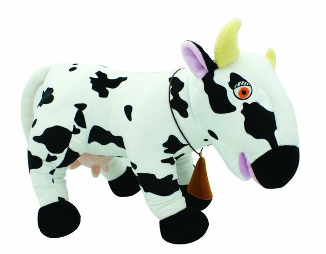 La granja de Zenón,peluches de 35 cm con sonido.Vaca lola y el