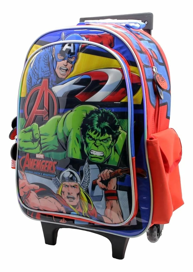 Mochila Con Carro Avengers Vengadores Marvel 16 Pulgadas 40 cm X 30 cm X 13 Cm