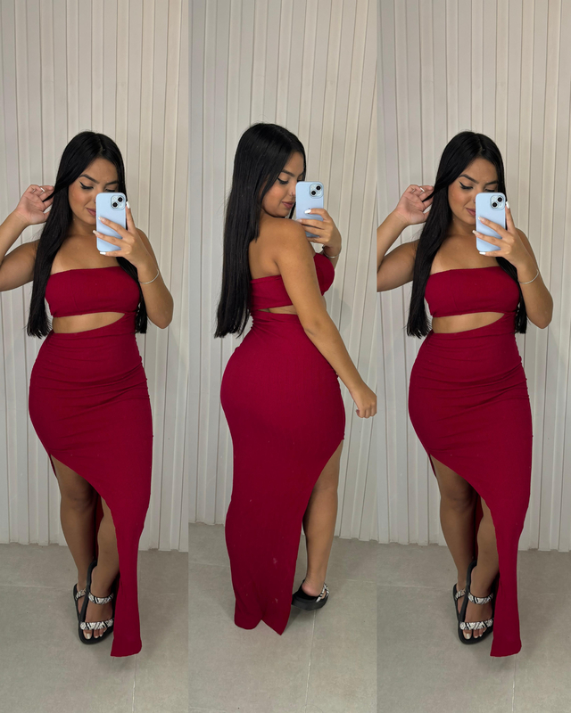 Vestido canelado cheap com bojo