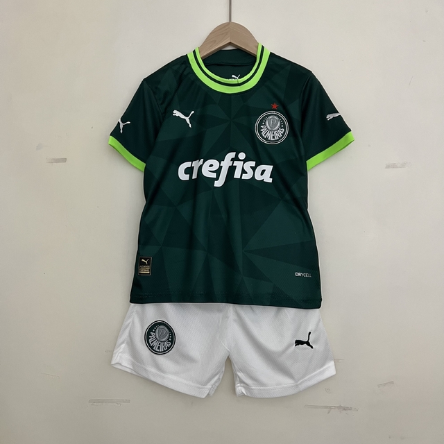 Camisa Infantil Palmeiras Home 2023/24 Puma - Verde