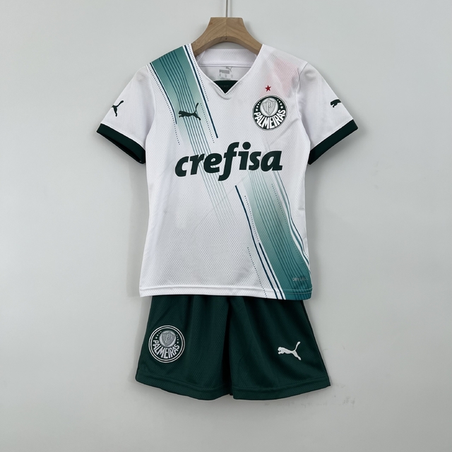 Camisa Infantil Palmeiras Away 2023-2024 Puma Torcedor - Branca