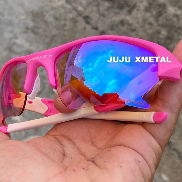 Óculos de sol oakley flak lente rosa jacket prizm barbie doblex