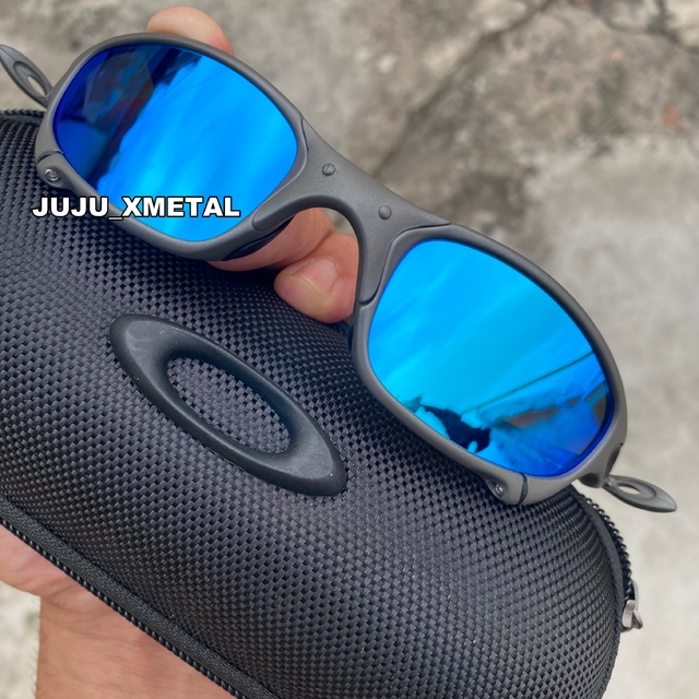 Óculos de Sol Juliet X-Metal Azul Bebe Pinada Armação Toda em Metal