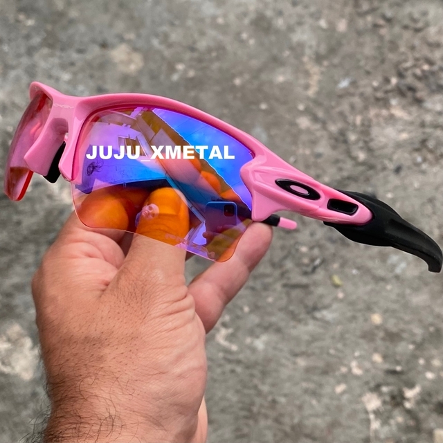 Óculos De Sol Feminino Rosa Estilo Juliet/Flak Armação
