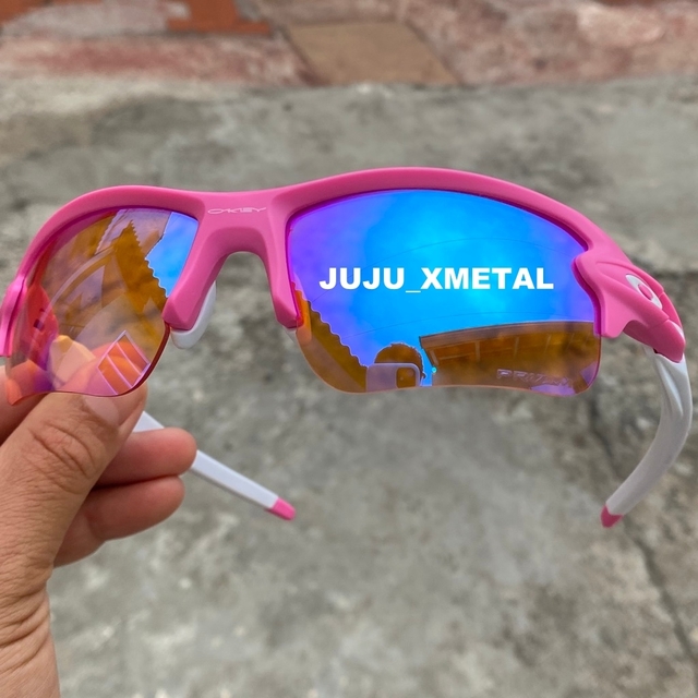 Óculos de sol oakley flak lente rosa jacket prizm barbie doblex top lupa oakley  mandrake - R$ 299.90, cor Branco (com proteção UV, polarizado) #124601,  compre agora