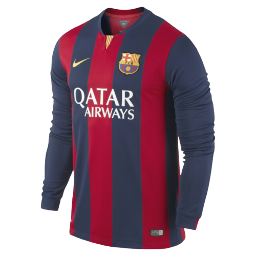 Camisa de Manga Longa do Barcelona Home 14/15 Retro Nike