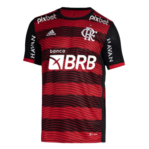 Camisa Flamengo Rubro Negra I Home 2022 Patrocínios Adidas