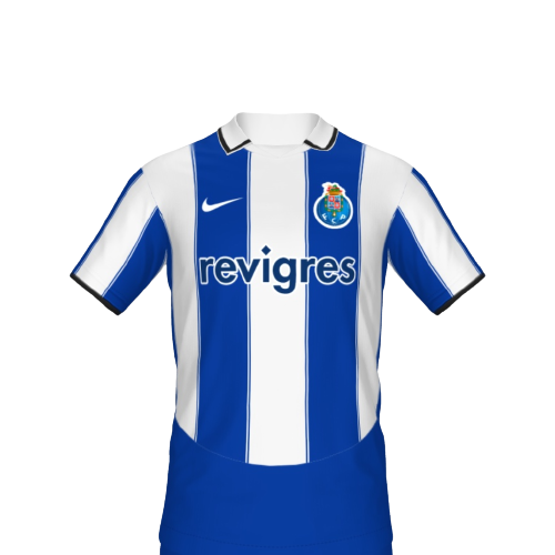 Camisa do Porto 1 Branca e Azul Retro 2003/2004 Nik