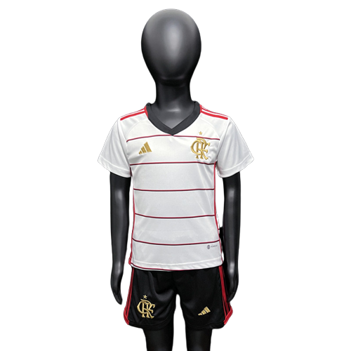 Conjunto do Flamengo Onda Modelo 2023-24 Uniforme de Futebol