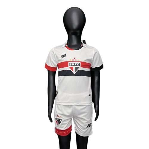 Conjunto Infantil S o Paulo 2024 25 I Branco New Balance