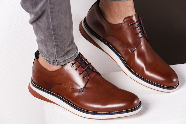 Sapato de cheap couro casual masculino