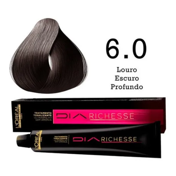 Tonalizante Dia Richesse 6,0 80g L'Oreal - Sansei Cosméticos