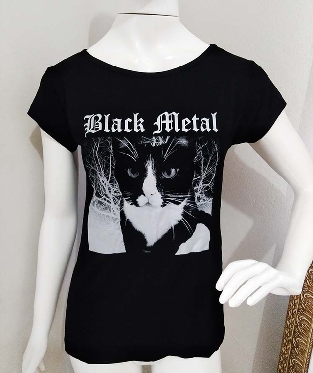 T-shirt Black Metal Cat - Comprar em HYSTERIA