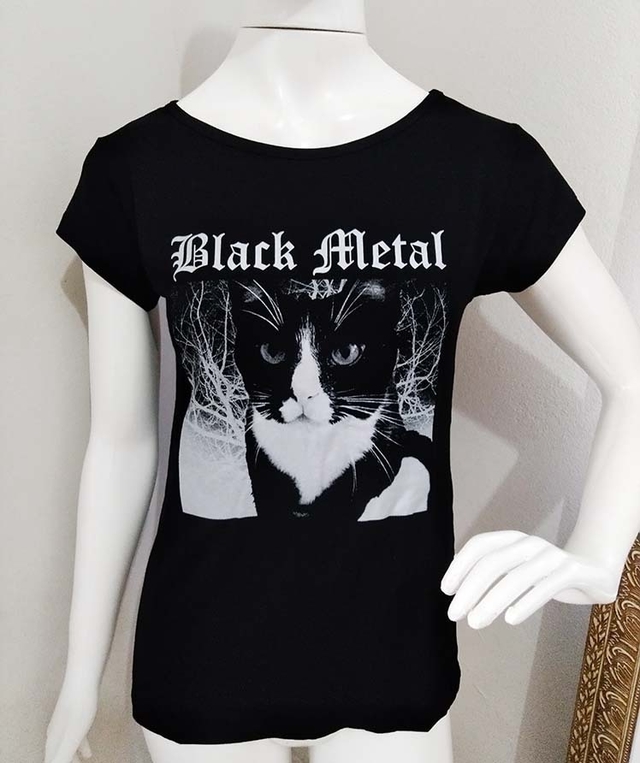 Black metal cat shirt 2025
