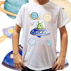 Camiseta unissex infantil Universo com UFO