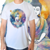 Camiseta masculina/unissex Buda universo