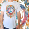Camiseta masculina/unissex PAZ floral