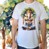 Camiseta masculina/unissex Ganesha árvore da vida