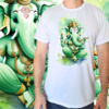 Camiseta masculina/unissex Ganesha verde