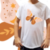 Camiseta unissex infantil borboleta estrela