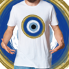 Camiseta masculina/unissex frente e verso Olho Grego