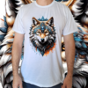 Camiseta masculina/unissex Lobo cristal