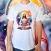 Camiseta masculina/unissex Jesus fundo aquarelado