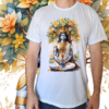 Camiseta masculina/unissex Krishna árvore da vida