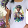 Babylook Deusa afro com flores