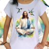 Babylook Jesus meditando aquarelado
