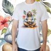 Camiseta masculina/unissex Bicho preguiça meditação