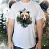 Camiseta masculina/unissex - Animal de poder Urso pardo