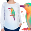 Manga longa - Pássaro colorido