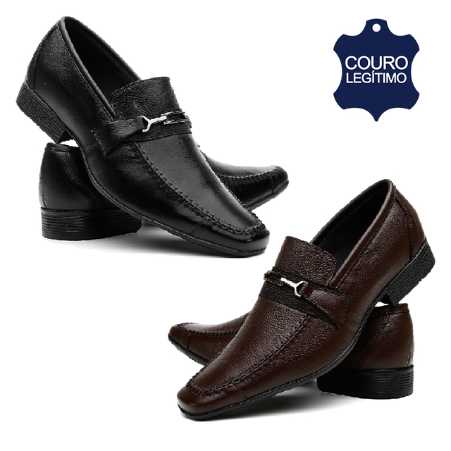 Sapato social de couro legitimo masculino sales