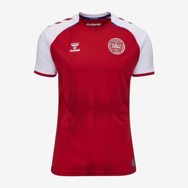 Camisa Seleção Dinamarca I 20/21 Vermelha e Branca - Hummel