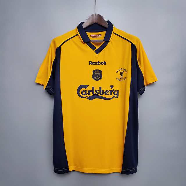 Camisa Liverpool Retr 2000 2001 Amarela Reebok