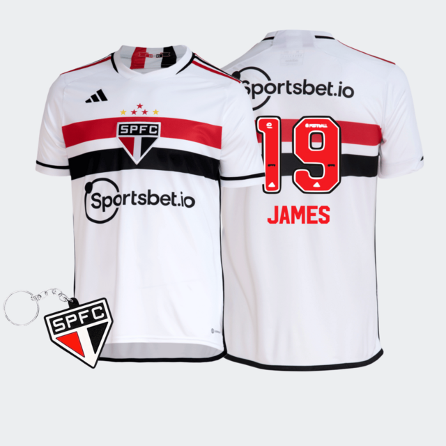 Camisa São Paulo Titular 23/24 Branca - JAMES RODRÍGUEZ + BRINDE