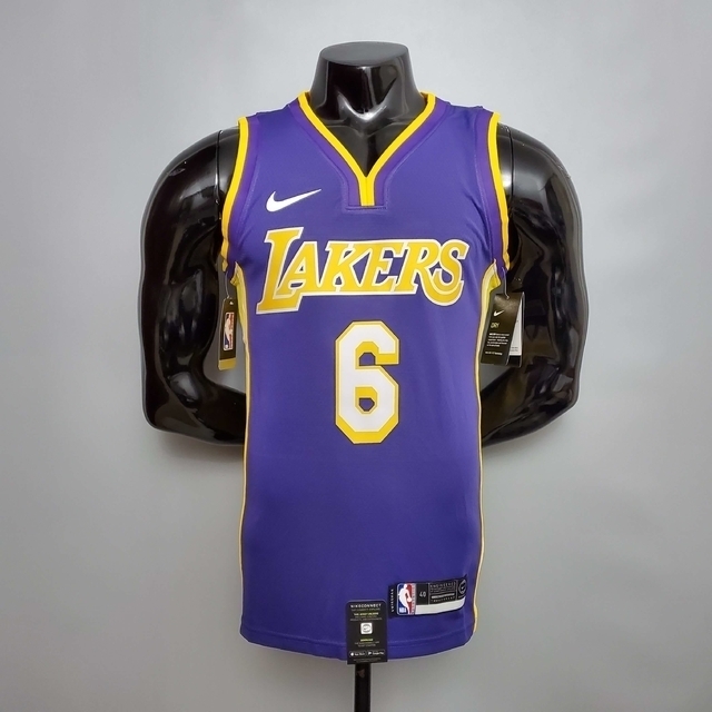 Camiseta Regata Los Angeles Lakers Roxa - Nike - Masculina Gola V