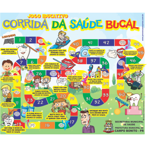 Jogo de Tabuleiro Corrida da Saúde Bucal