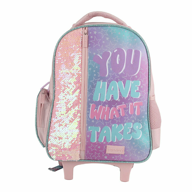 Mochila Escolar con Carro Trendy Infantil